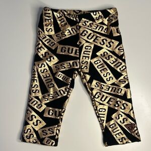 Guess baby black and gold pants size 12M